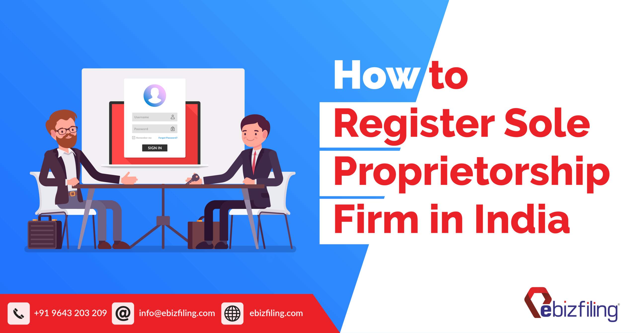 How to Register Sole Proprietorship Firm in India, ebizfiling