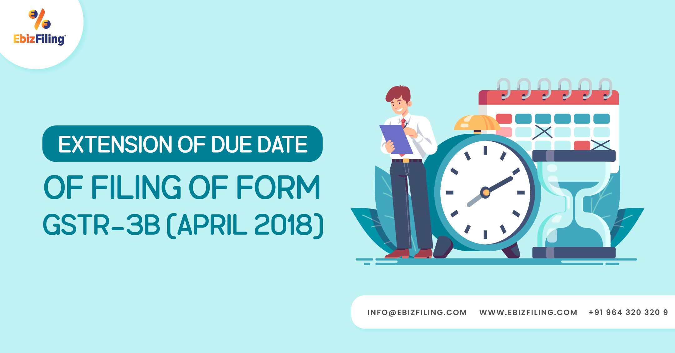 Due Date of Filing of form GSTR 3B, Ebizfiling