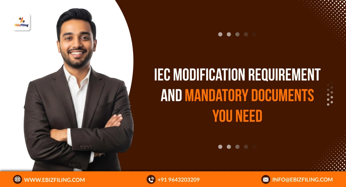 IEC modification requirements and documents for DGFT updates