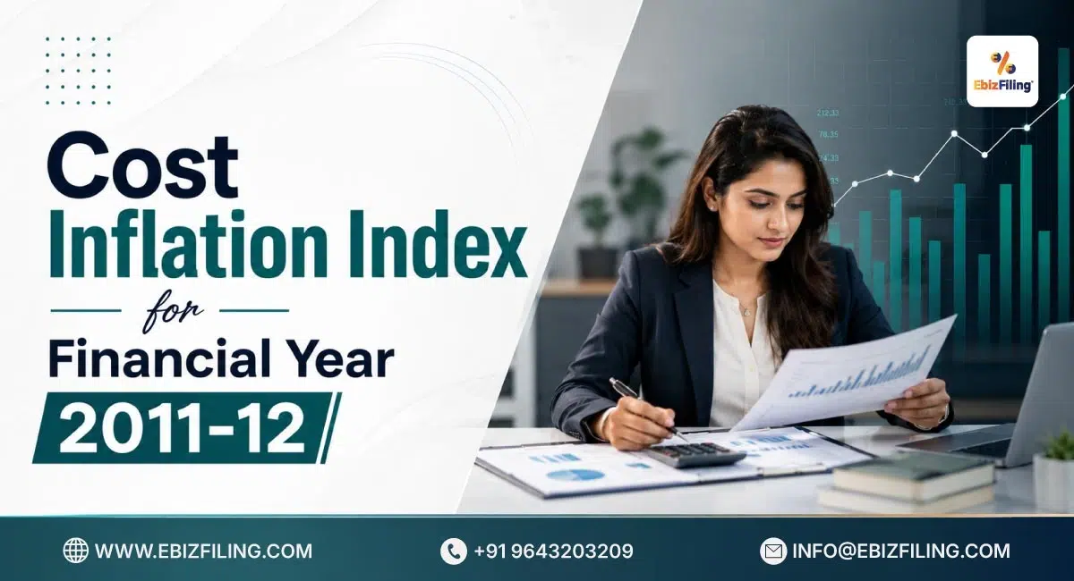 Cost Inflation Index for Financial Year 2011-12 in India