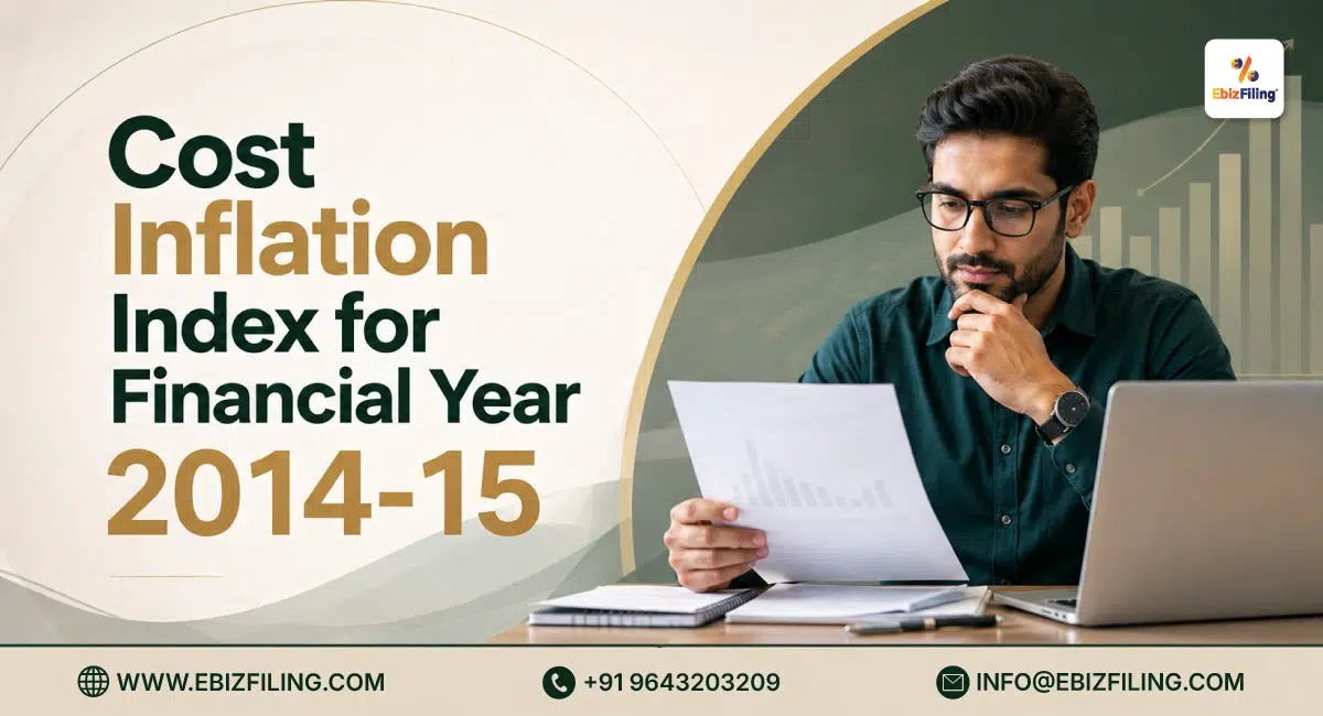 Cost Inflation Index for FY 2014-15 under Income Tax