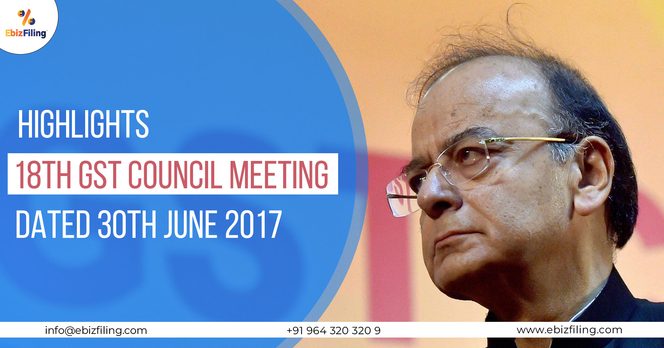 18th GST Council Meeting, GST Council Meeting, GST, Goods and Service Tax, Ebizfiling