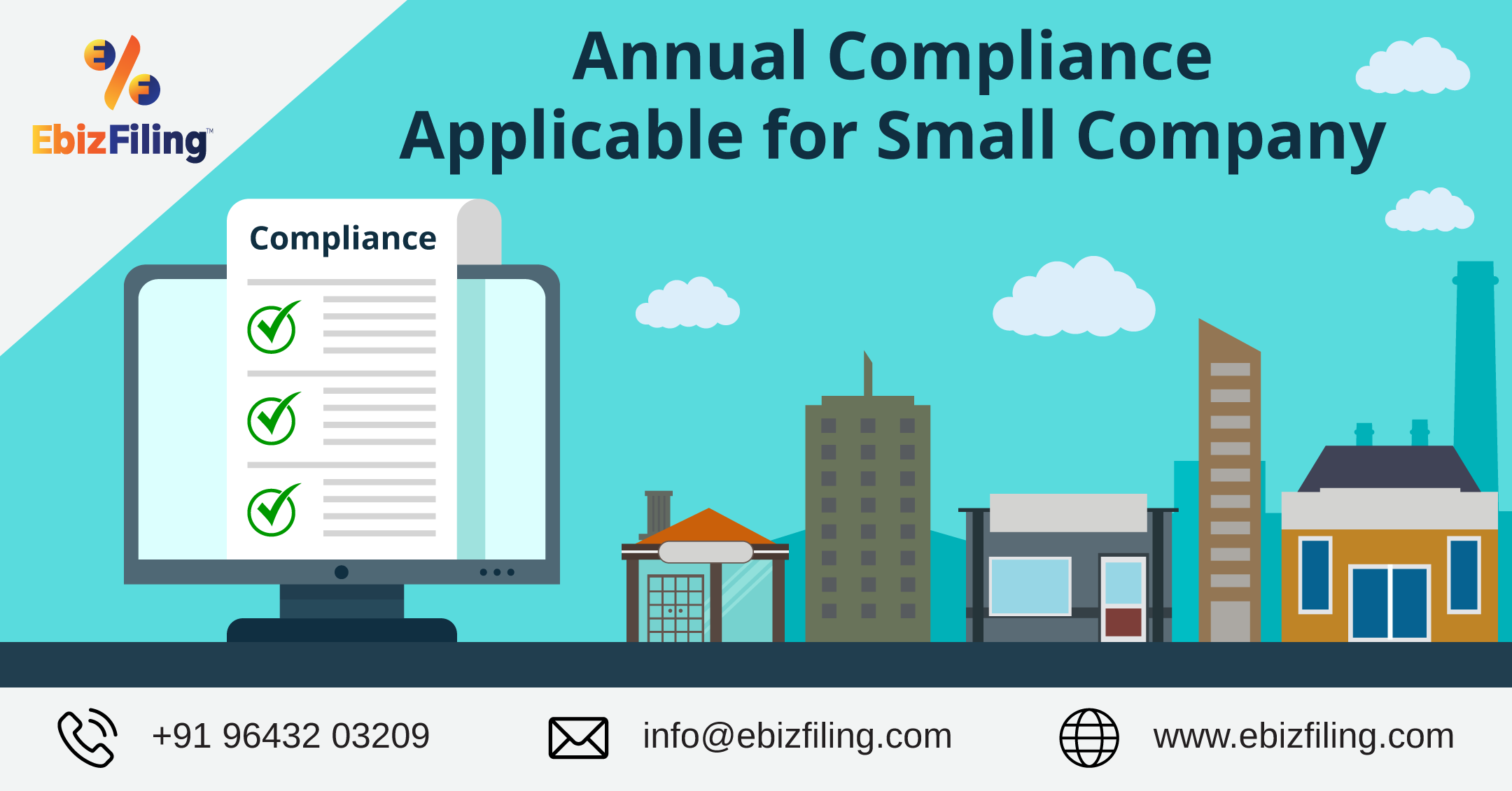 Annual Compliance for small company, Small Companies, Exemptions for small company, benefits to small company, What is small company, Ebizfiling