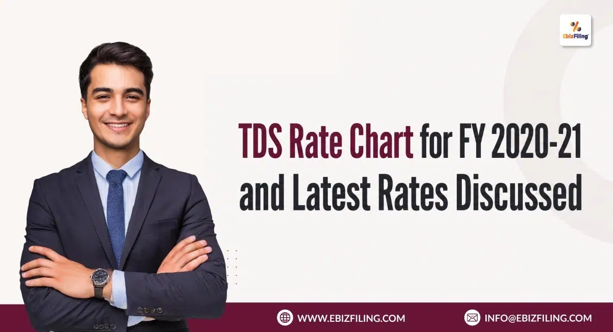 TDS rate chart for FY 2020-21 and the latest applicable TDS rates