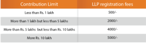 LLP registration fees, LLP registration process, LLP registration fees in India, LLP registration process in India, Ebizfiling