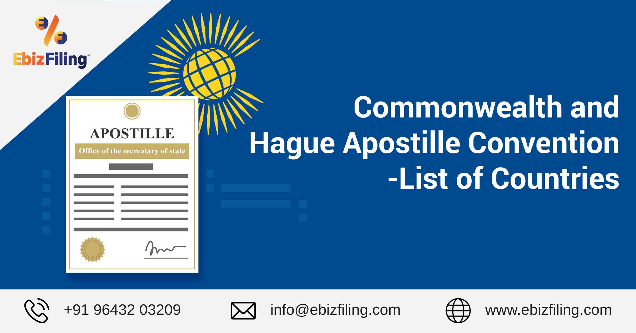 Hague Convention, Hangue Apostille Convention, Commonwealth, Ebizfiling