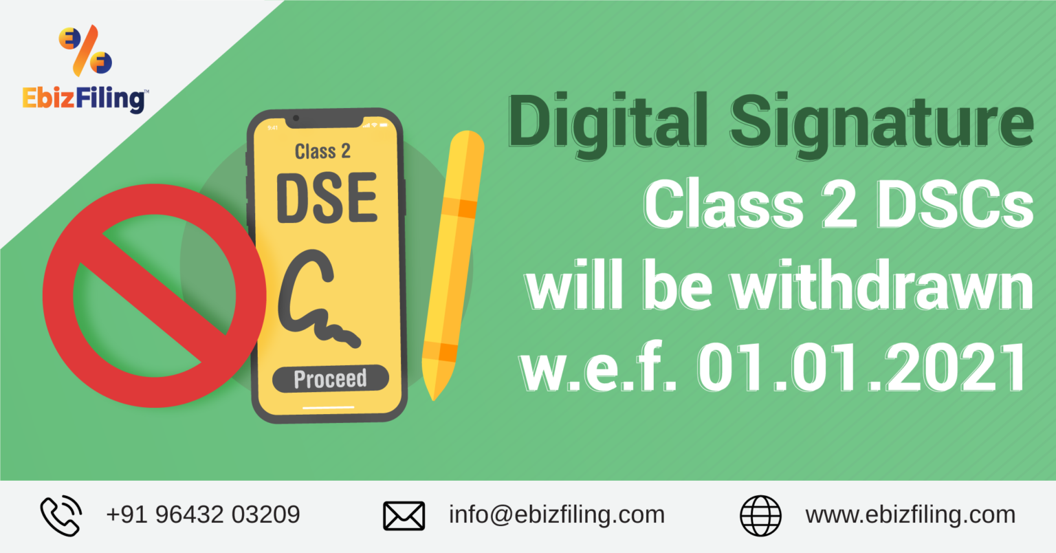 Digital Signature Class 2 DSC Discontinued Only Class 3 Will Be Issued