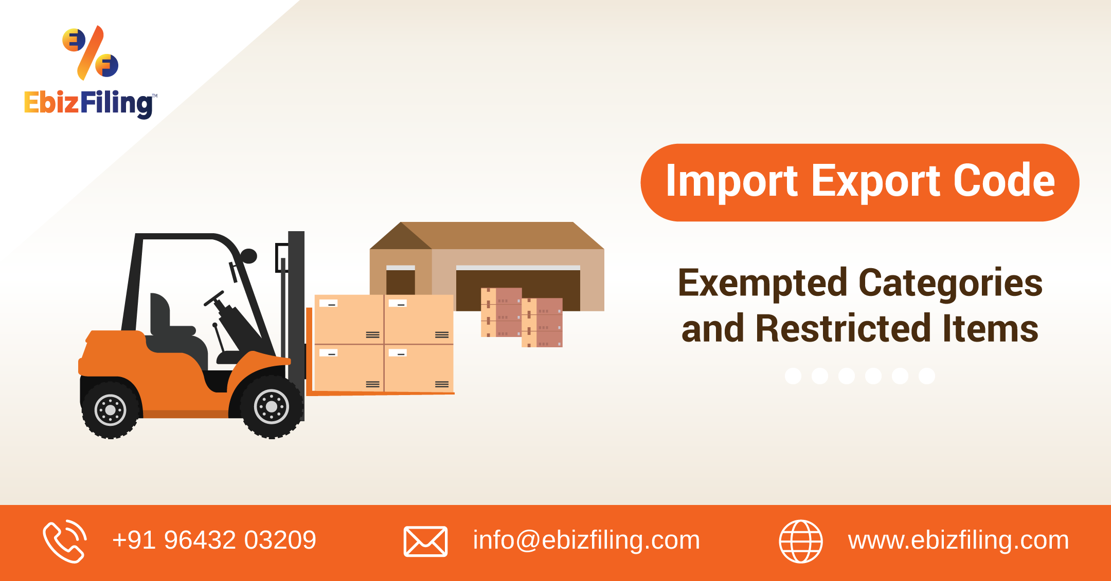 Import Export Code, IEC Code, IEC Registration, Prohibited Items in Import Export code, Exempted Items in Import Export Code, Ebizfiling