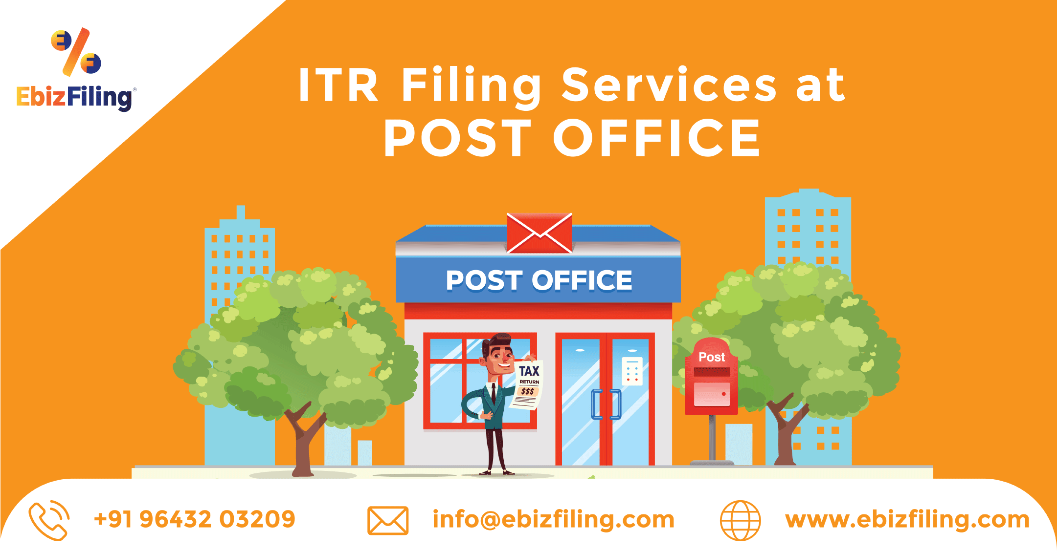 Income Tax Return, ITR Filing at post office, ITR Filing at CSC Centre, ITR Filing in India, Ebizfiling, Post office India, India Post tweet