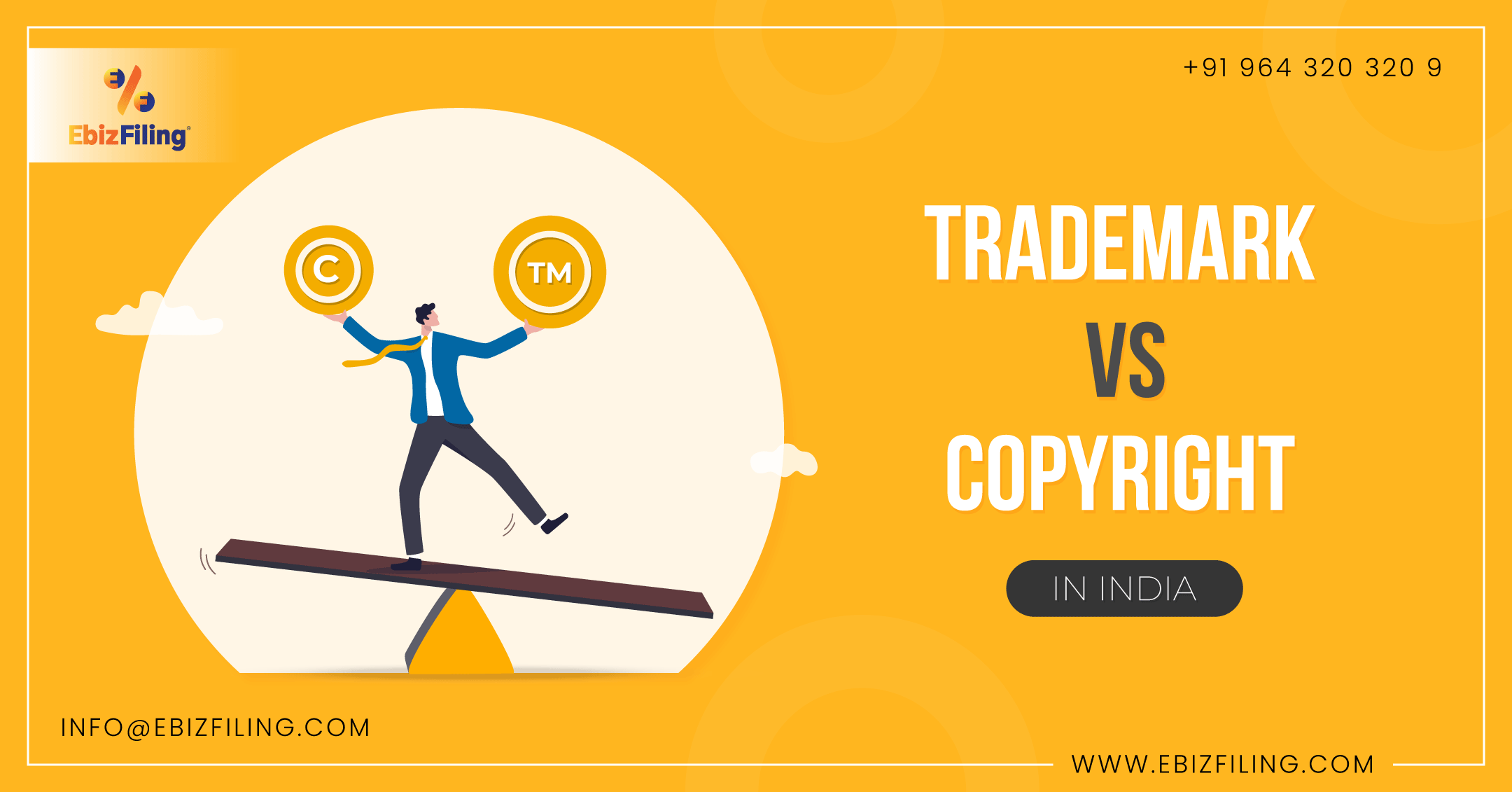 Trademark vs Copyright, Ebizfiling, Copyright application, Trademark Registration