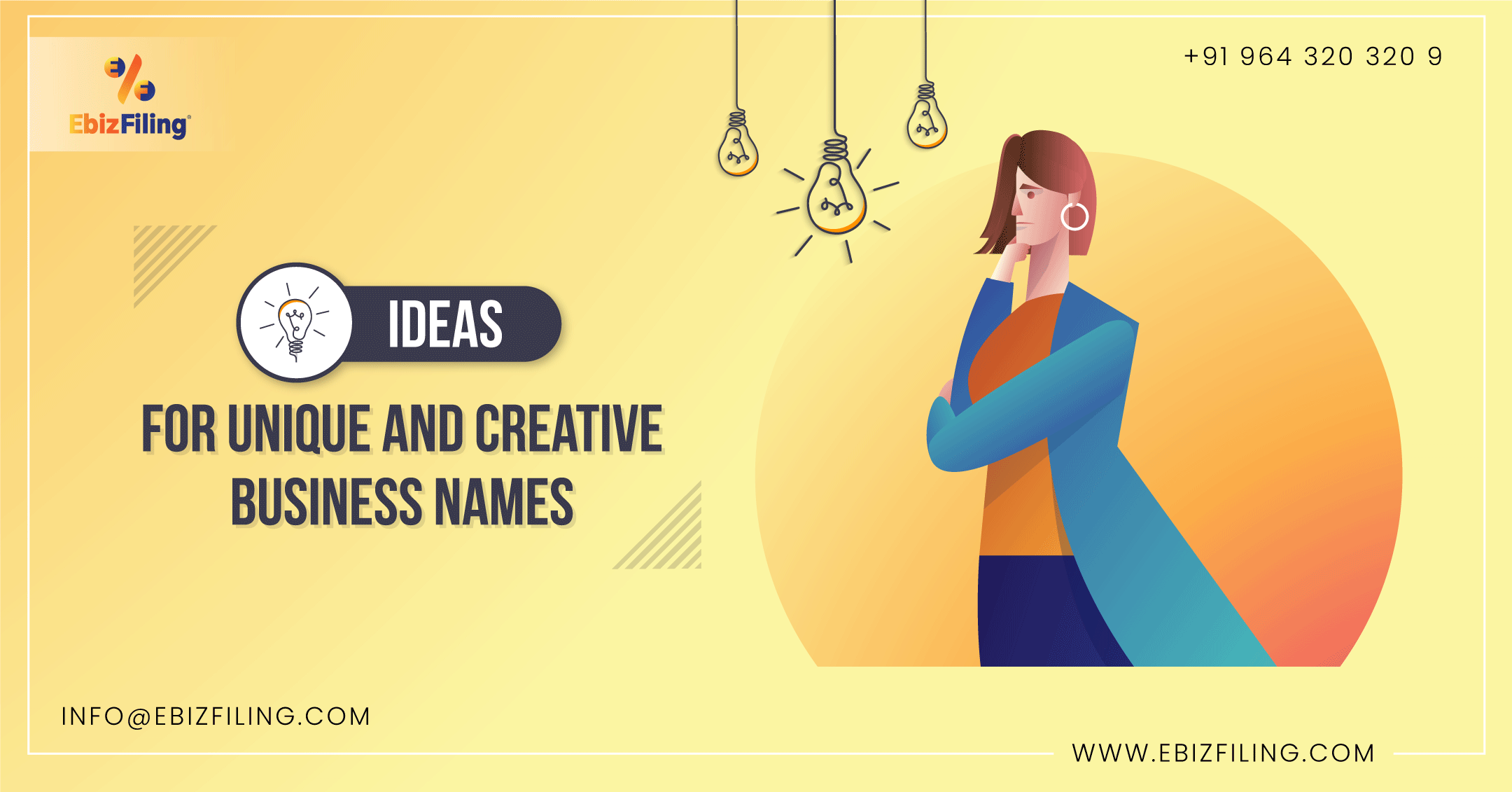 Business Name Ideas, Unique and Creative Business Name Idea, How to select a unique and creative business name idea, how to generate a business name idea, EbizFiling