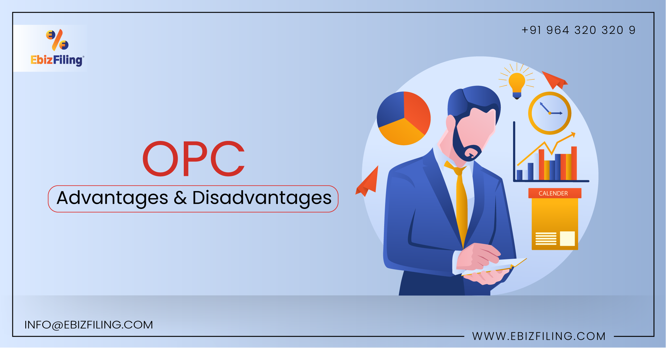 What is OPC, OPC Advantages and Disadvantages, advantages of OPC, disadvantages of OPC, characteristics of One Person Company, Ebizfiling