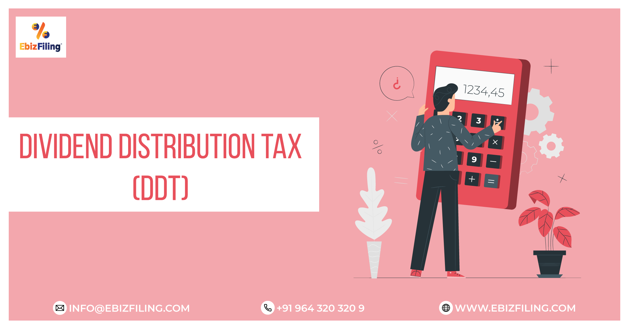 Tax on Dividend Income, Applicability of DDT, Dividend Distribution Tax, TDS on income from Dividend, Ebizfiling