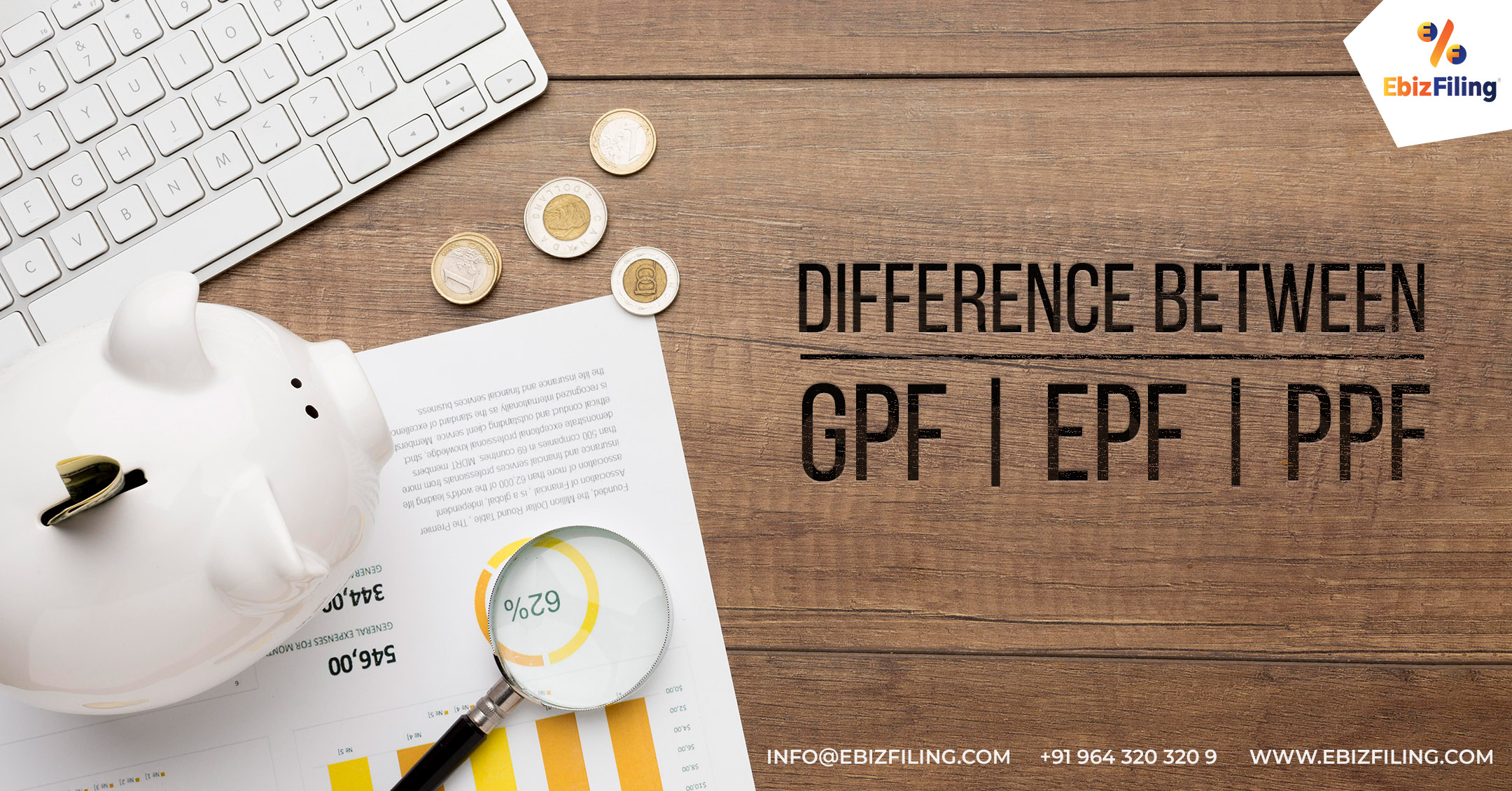 GPF Vs EPF Vs PPF, Difference between PPF, GPF and EPF, GPF full form is General Provident Fund, What is PPF, Ebizfiling