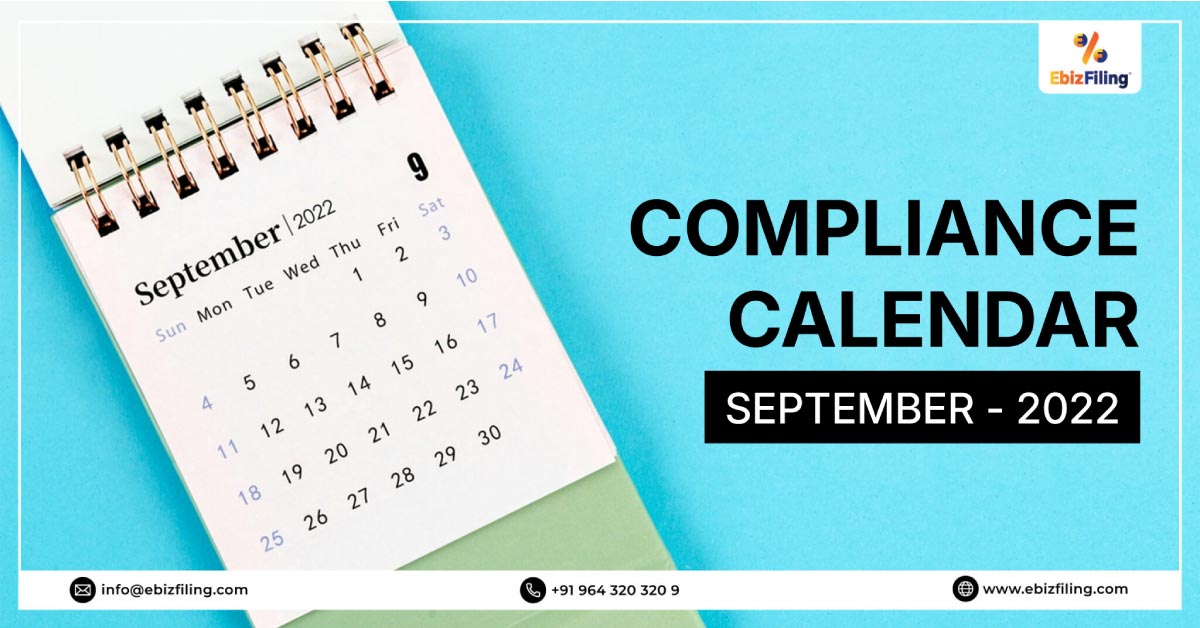 compliance calendar September 2022