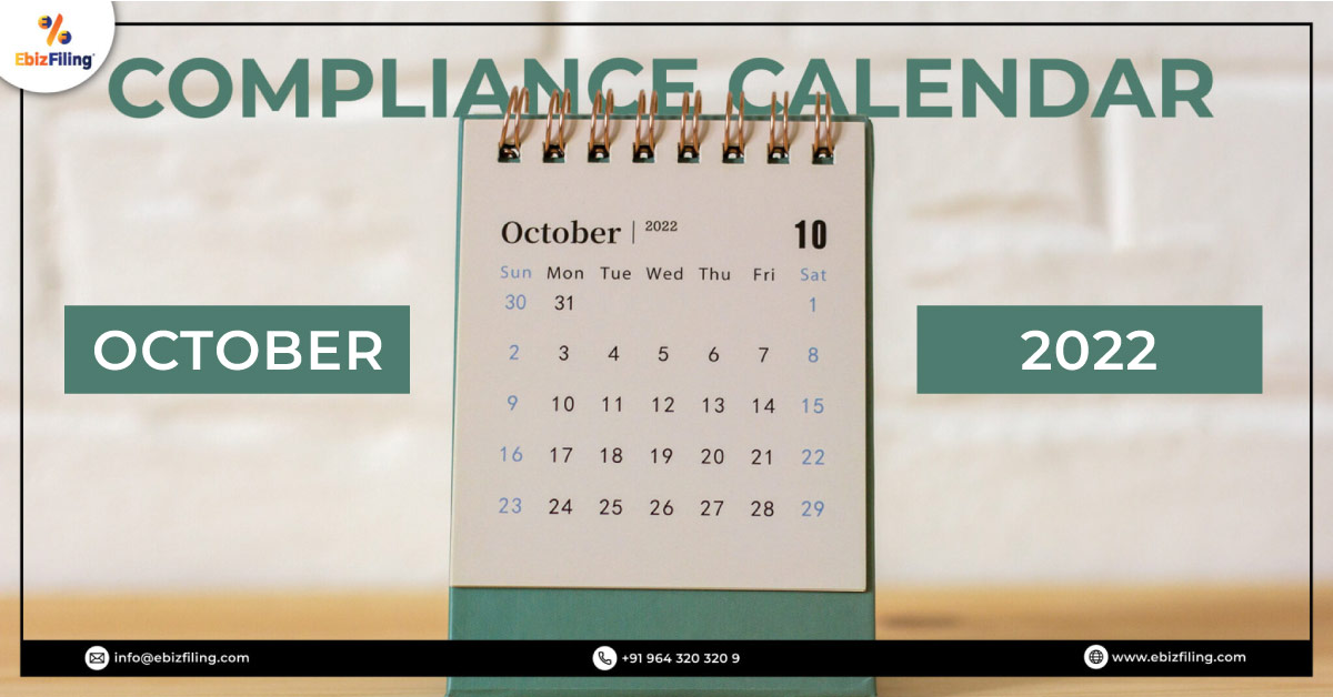 compliance calendar october 2022