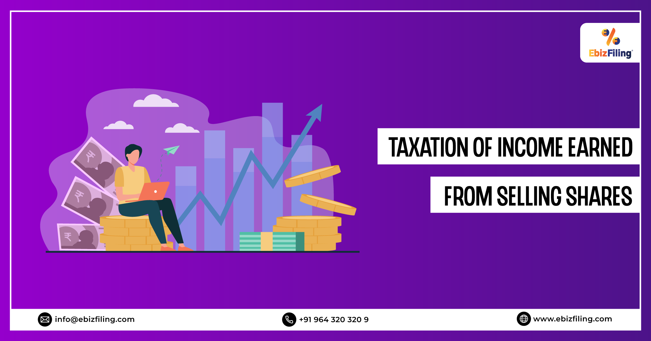 Capital gain tax on shares, Short Term Capital Gain Tax on Shares, Long Term Capital Gain Tax on Shares, Short Term Capital Gain, Long Term Capital Gain, Ebizfiling