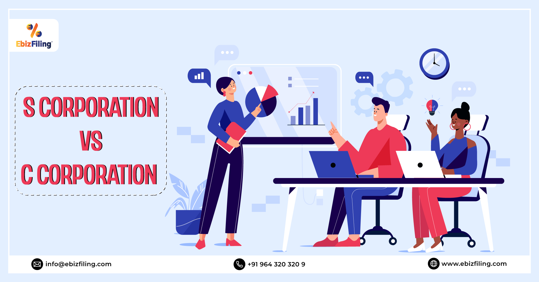 What is the difference between S and C Corporation, S Corporation Vs C Corporation, Advantages of S Corporation, Advantages of C Corporation, Ebizfiling