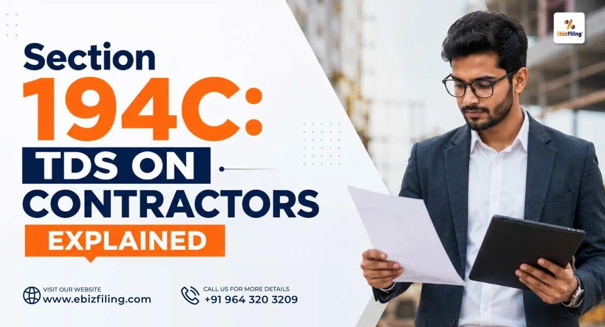 TDS provisions for contractor payments under Section 194C