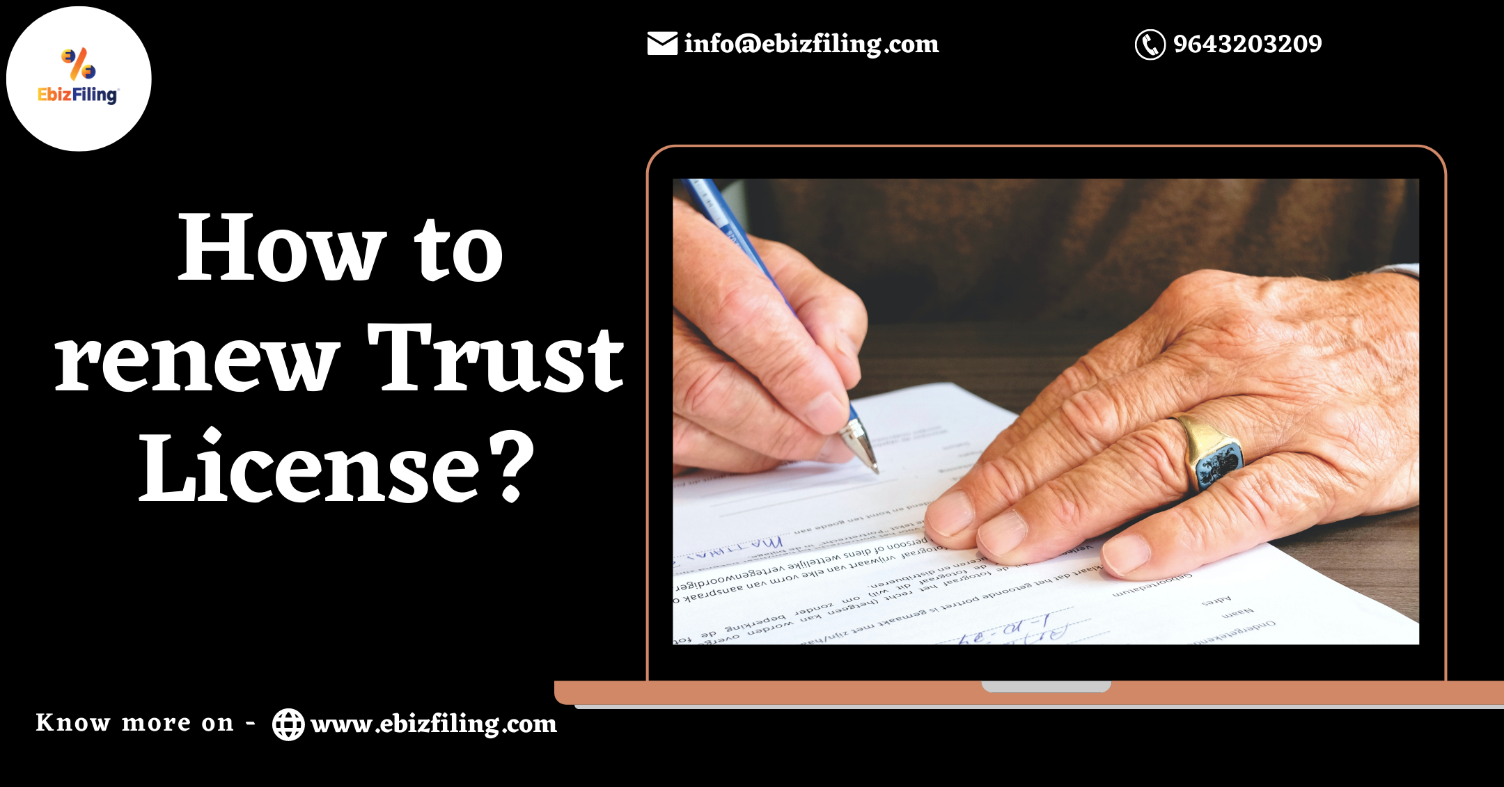 Trust License, Trust License in India, Documents required to renew a trust license, Ebizfiling