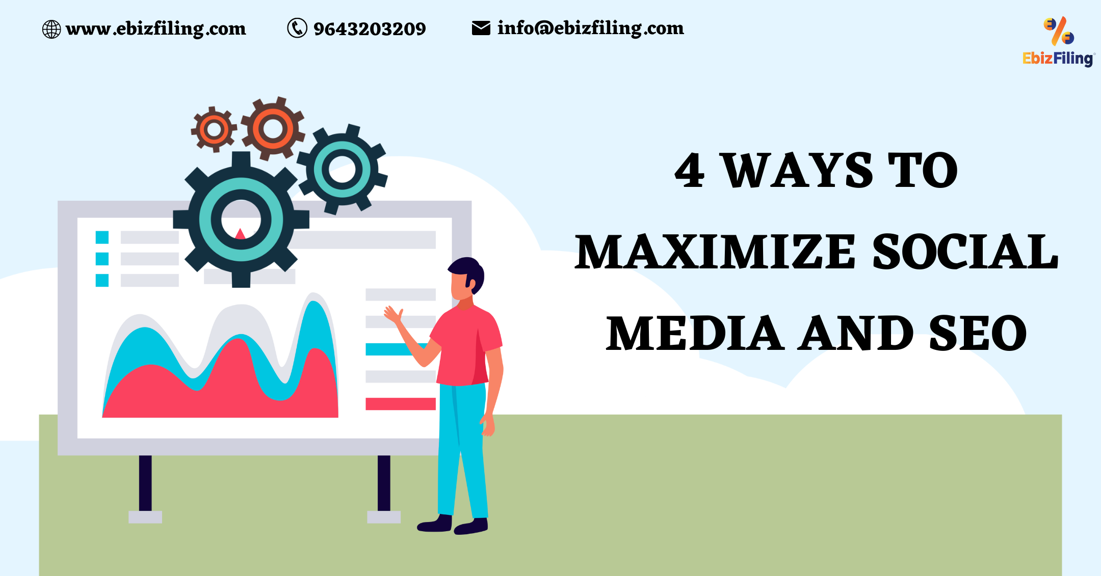 Ways to maximize social media and SEO, digital marketing, Search Engine Optimization, improve Google search ranking, Ebizfiling