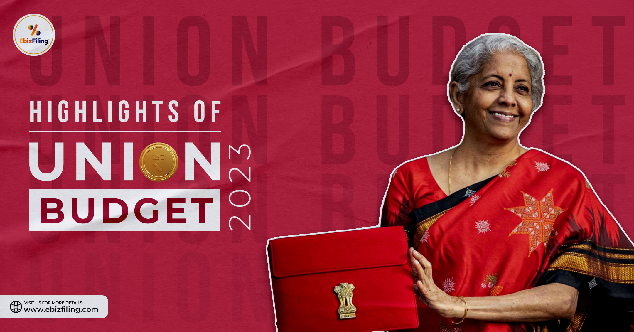 Union Budget 2023. Highlights of Union Budget 2023, Income Tax Rates, New Income Tax Rates, Tax regime, Finance Minister, Ebizfiling