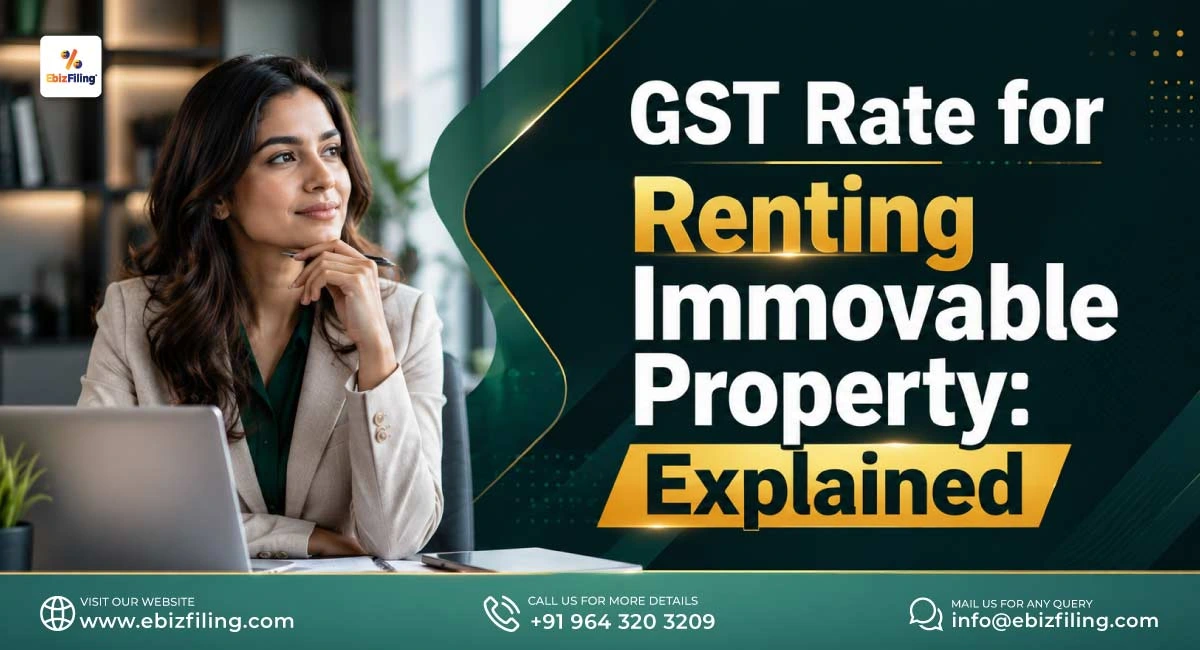 GST rates applicable to renting of immovable property