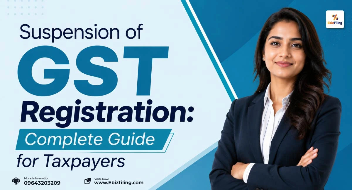 Suspension of GST registration under GST law