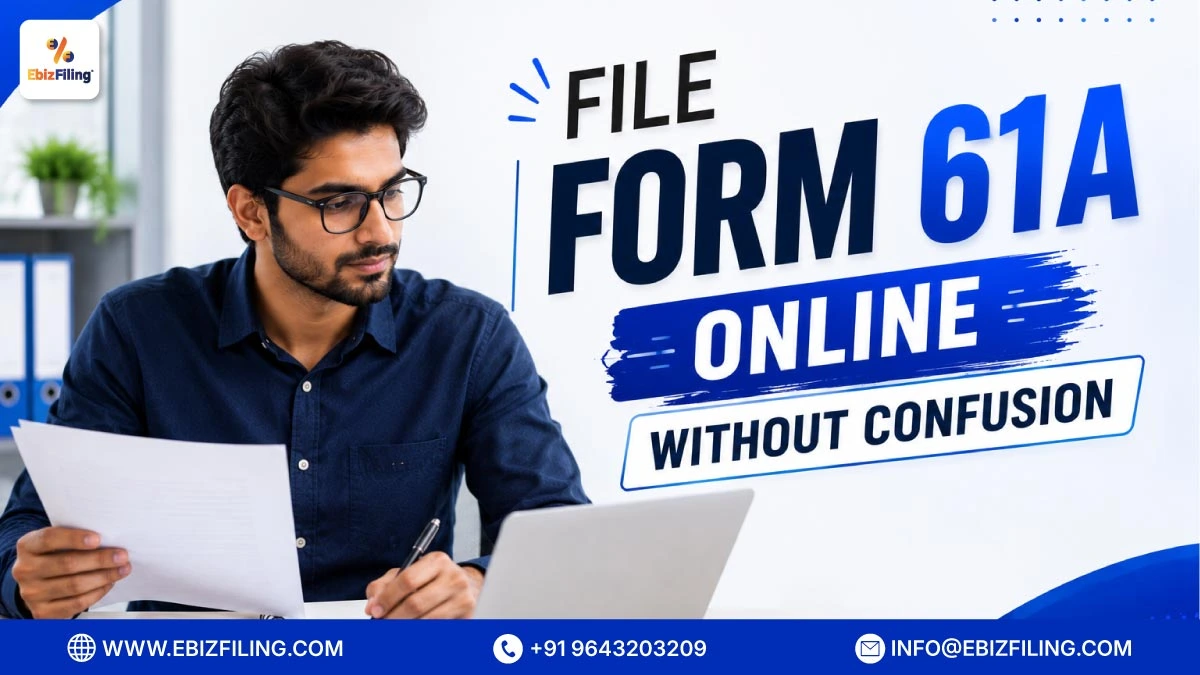 File Form 61A online for reporting specified financial transactions
