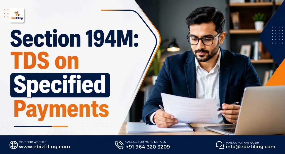 TDS provisions for specified payments under Section 194M