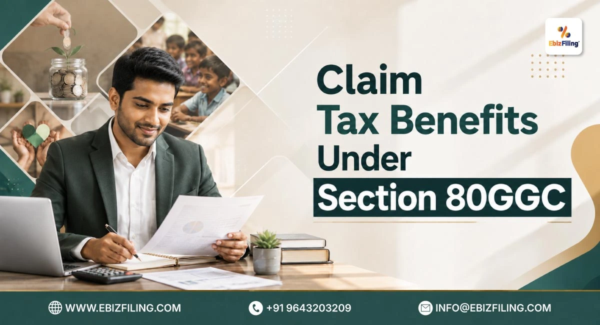 Claim tax benefits on eligible donations under Section 80GGC