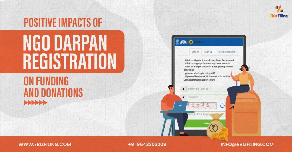 Impact of NGO Darpan, NGO Darpan registration, funding and donation for NGO, non-governmental organizations, Ebizfiling