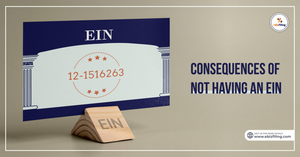 Consequences of not having an EIN, Employer Identification Number, Internal Revenue Service, Limited Liability Company, Ebizfiling