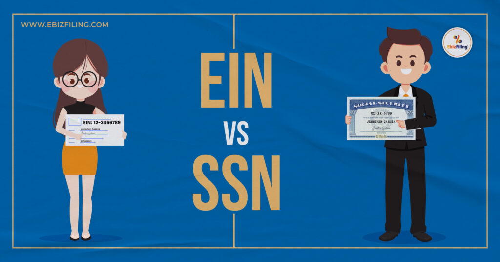 Difference between EIN & SSN, Employer Identification Number, Social Security Number, Internal Revenue Service, Ebizfiling.