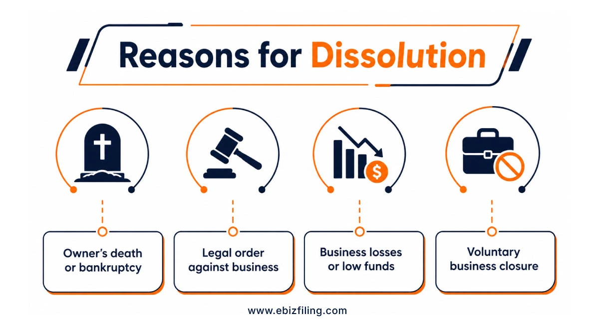 Common reasons for dissolution of a company or LLP in India