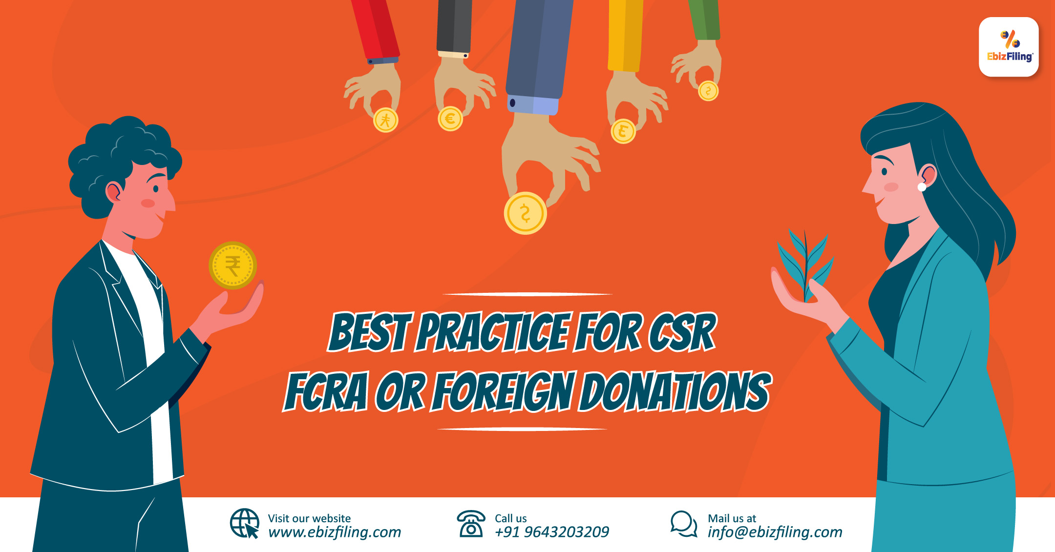 Foreign Contribution Regulation Act, Non-Profit Organizations in India, Registered under the FCRA, FCRA Compliance, EbizFIling