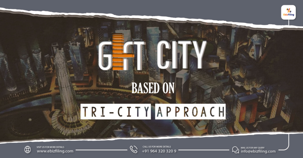 GIFT City of India, GIFT City location, GIFT City Project, Tri-City in India, Ebizfiling.