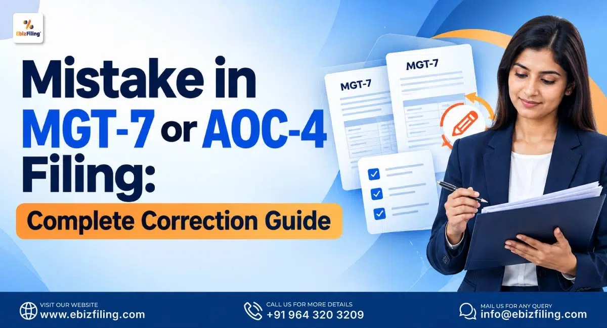 Guide to correcting mistakes in MGT-7 and AOC-4 filings
