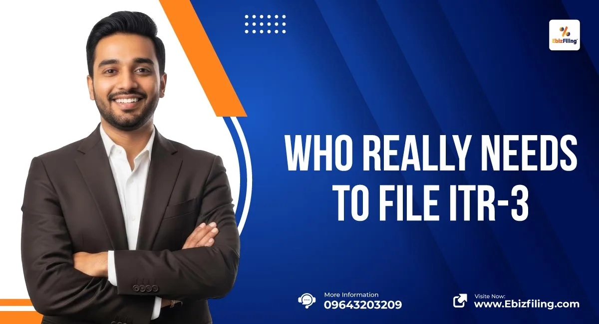 Who needs ITR-3 form filing for business or professional income in India