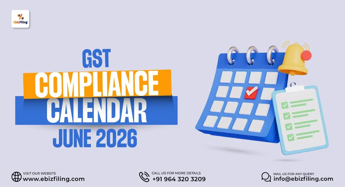 GST Compliance Calendar June 2026 with important GST return filing due dates