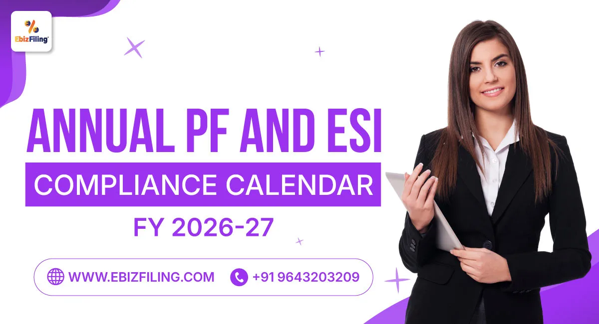 Annual PF and ESI Compliance Calendar FY 2026-27 with due dates and filing schedule