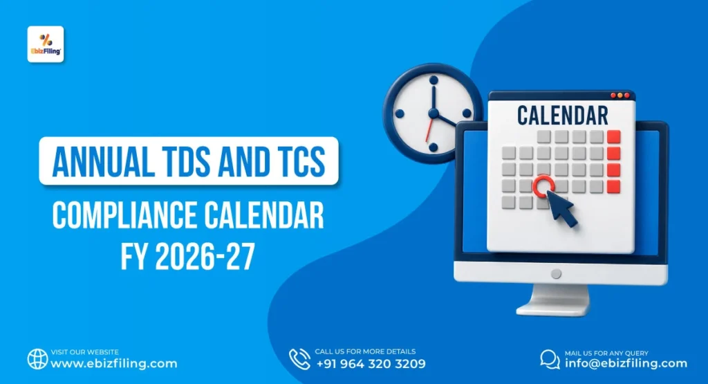 Annual TDS and TCS Compliance Calendar FY 2026-27 with due dates and filing schedule