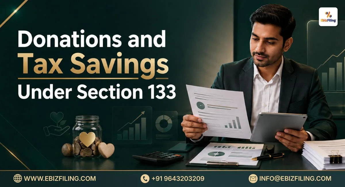 Tax benefits on eligible donations under Section 133