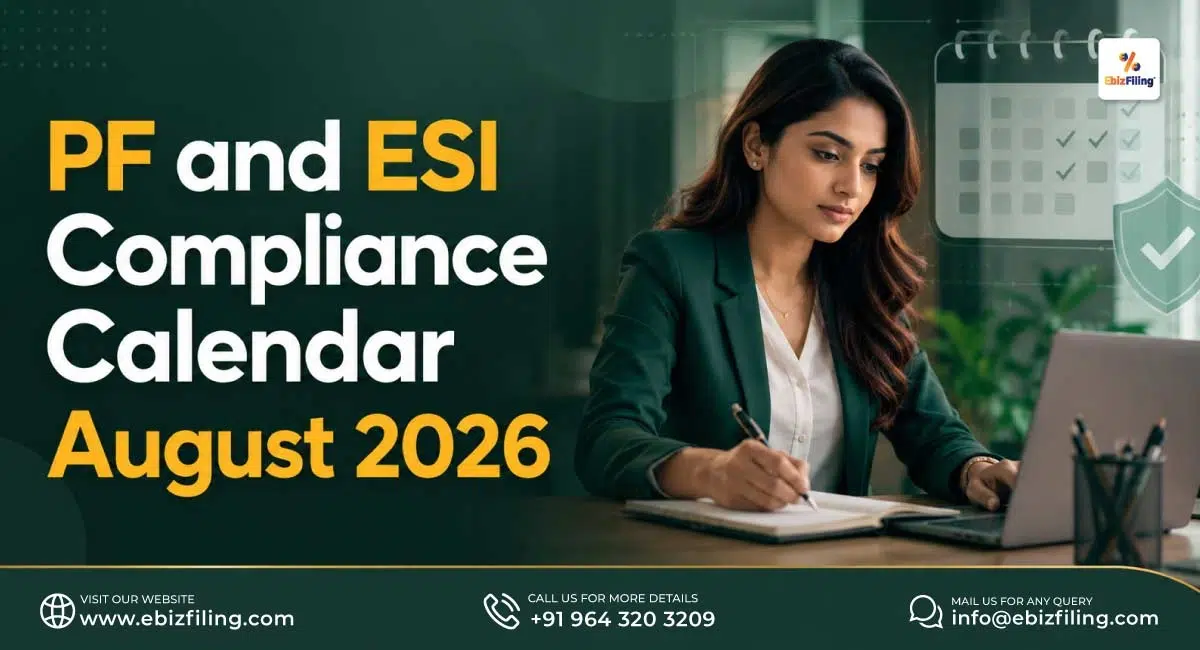 Key PF and ESI contribution and compliance due dates for August 2026