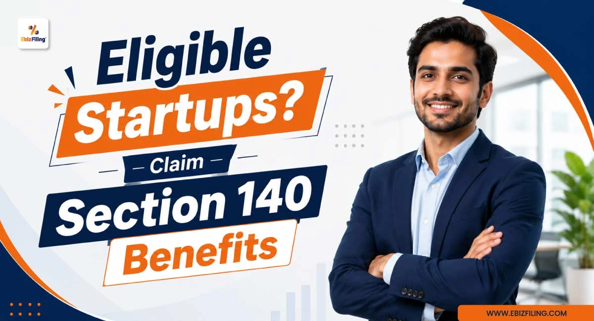 Eligibility to claim startup tax benefits under Section 140