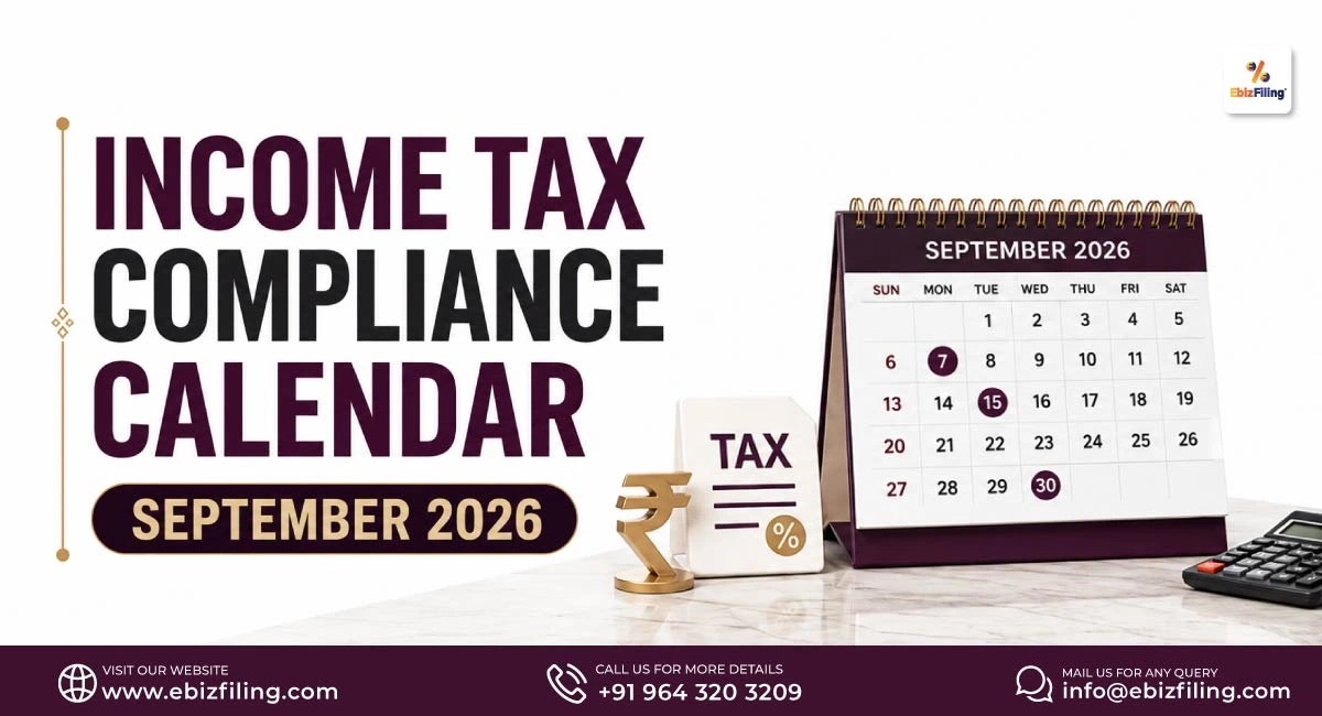 Income tax compliance calendar for September 2026