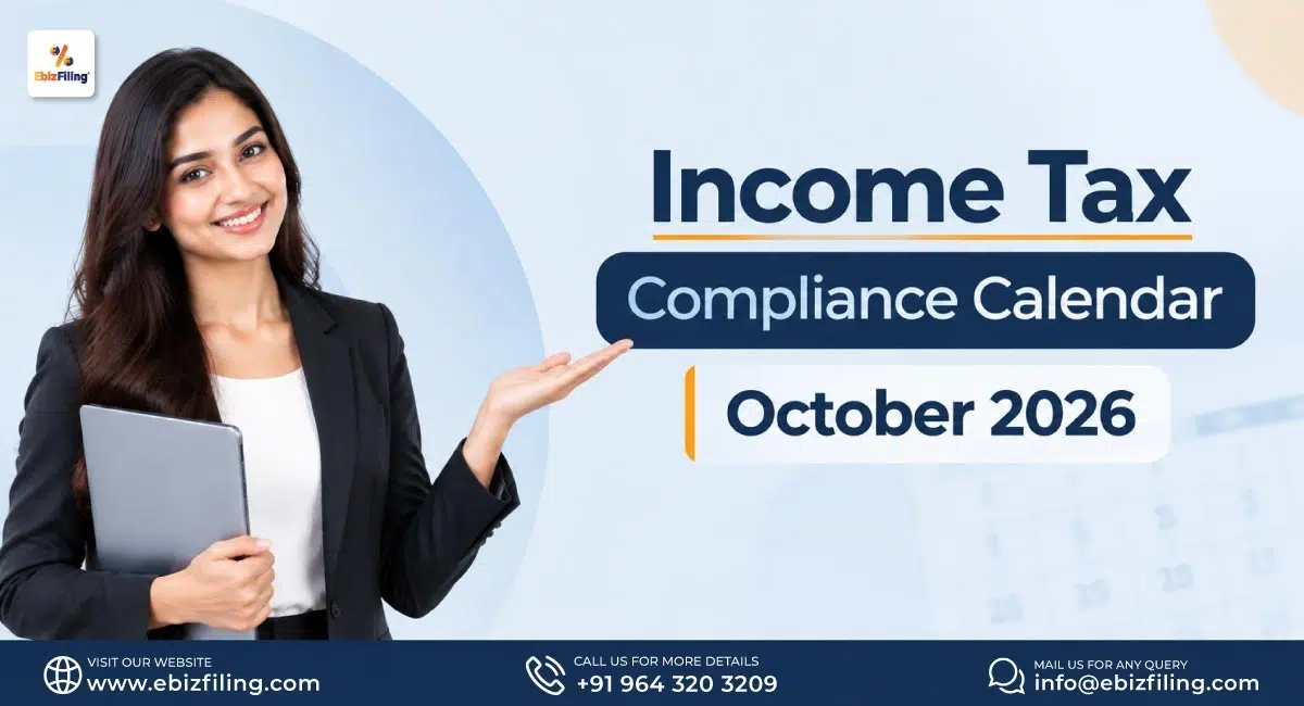 Income tax compliance calendar for October 2026 and key due dates
