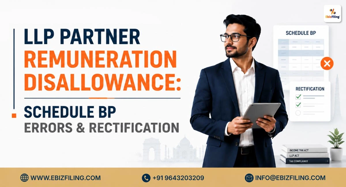 LLP partner remuneration disallowance and Schedule BP errors