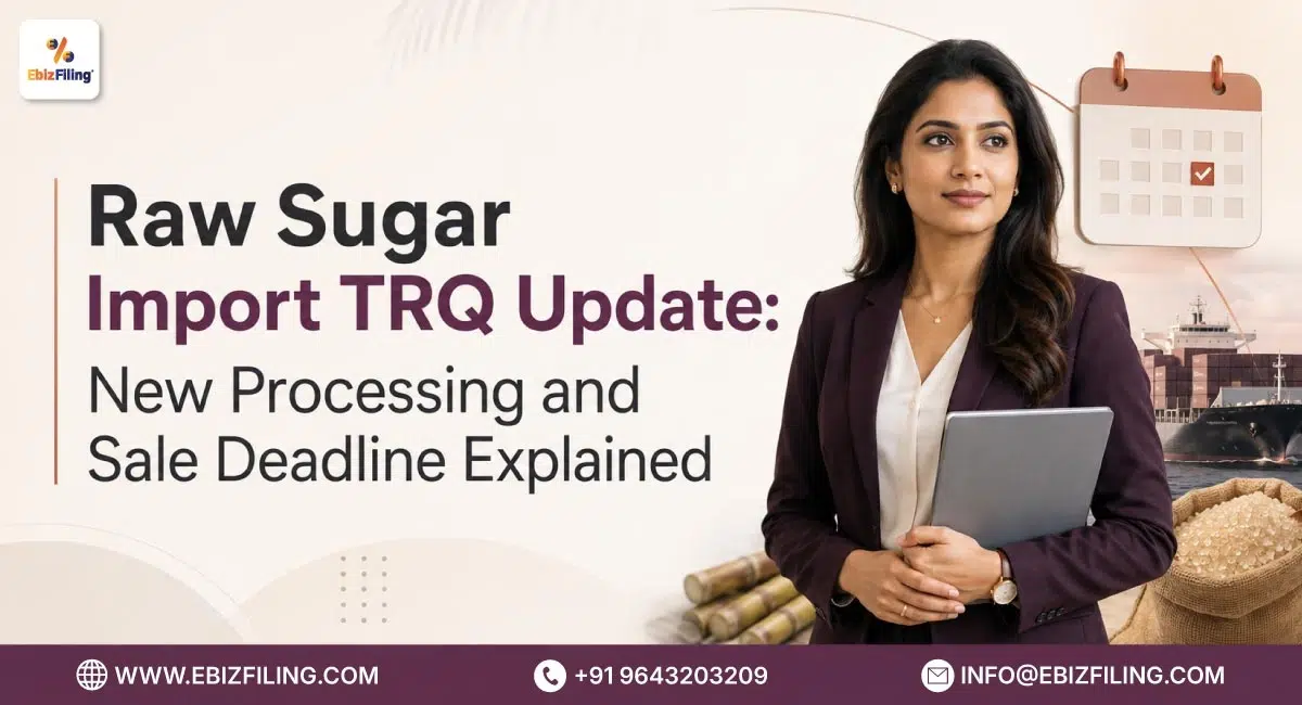 Raw sugar import TRQ update and new processing and sale deadline