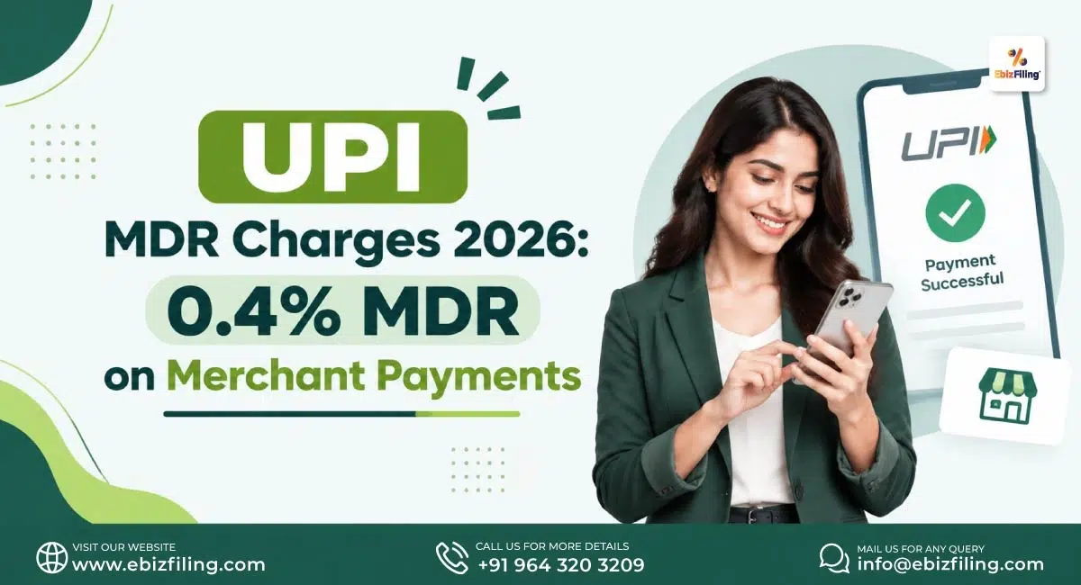 UPI MDR charges of 0.4% on merchant payments in 2026